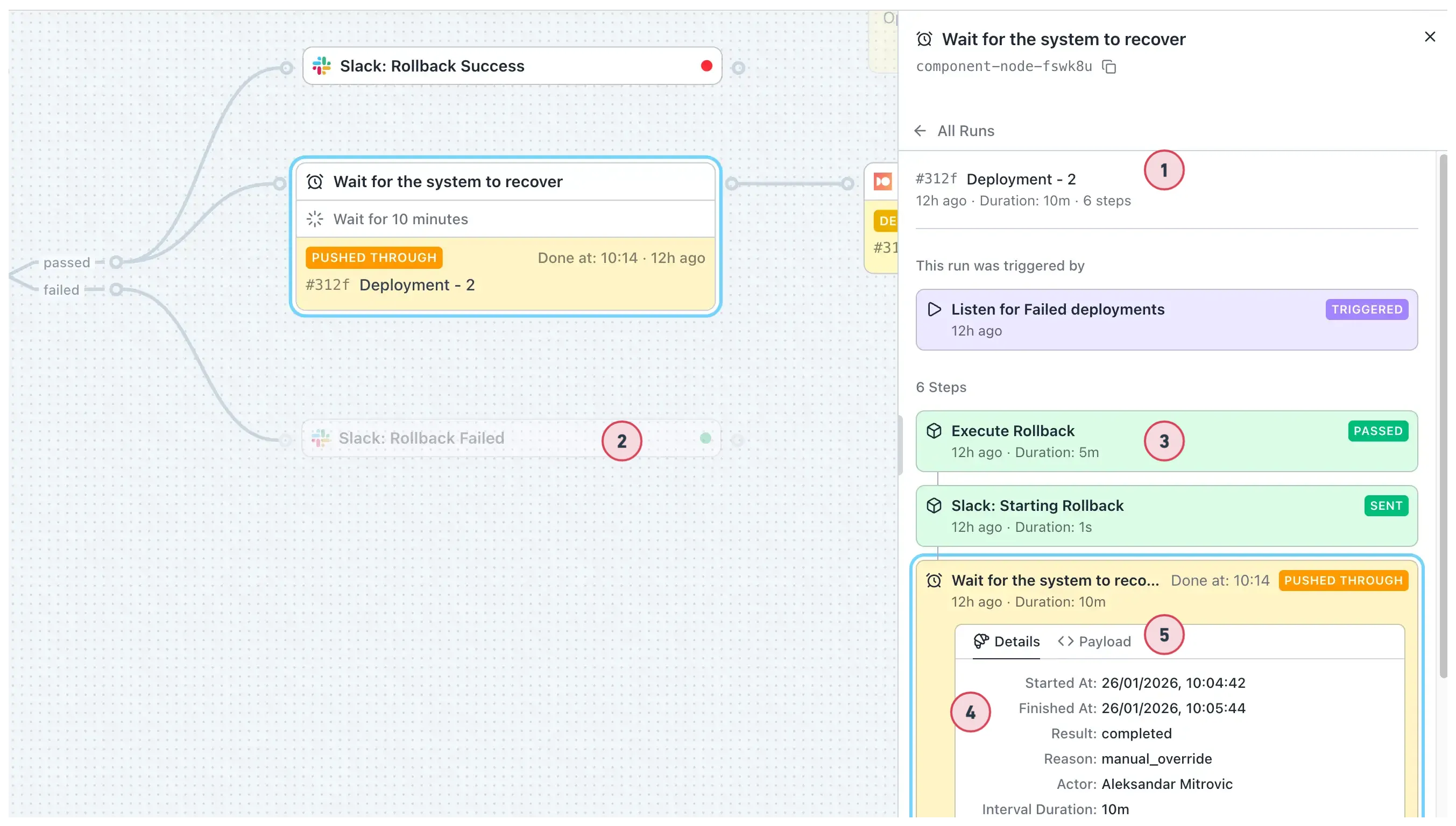 Single run chain view