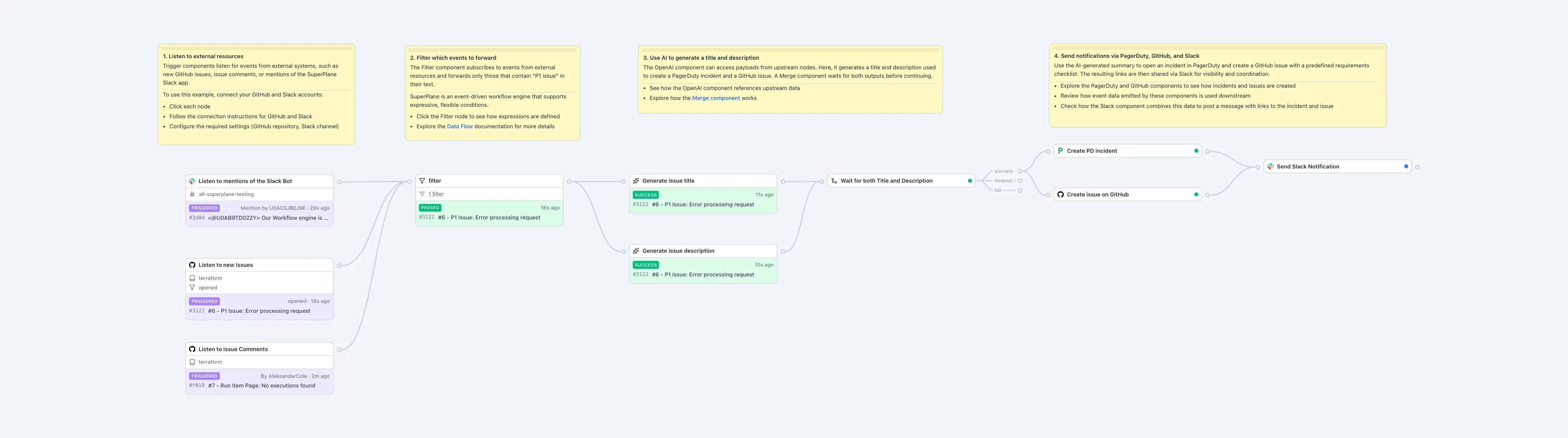 Incident router template canvas (cropped preview).